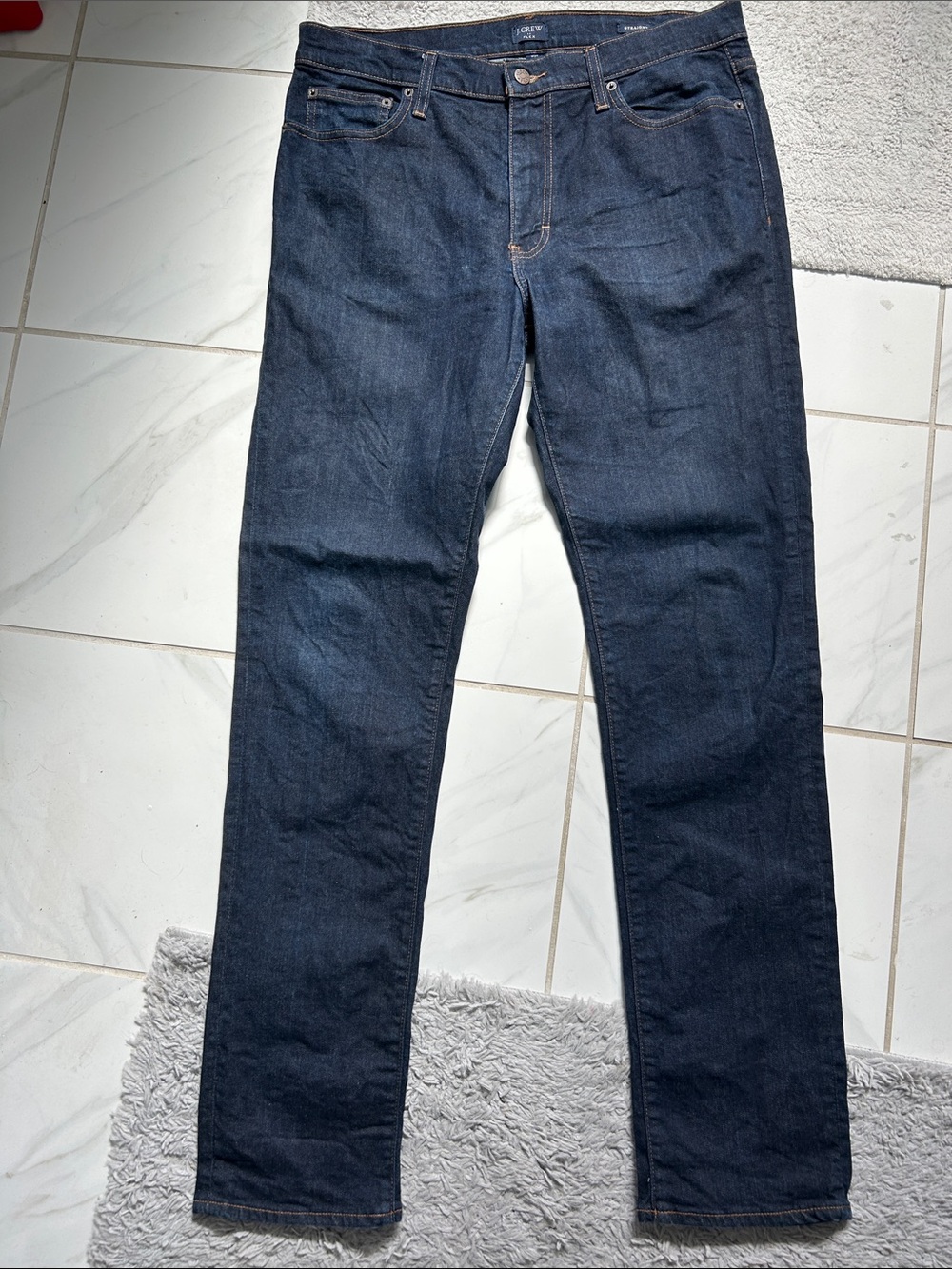 J. Crew Men's Dark Indigo Slim Straight Jeans
